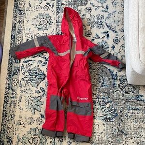 oakiwear Red and Gray Rainsuit